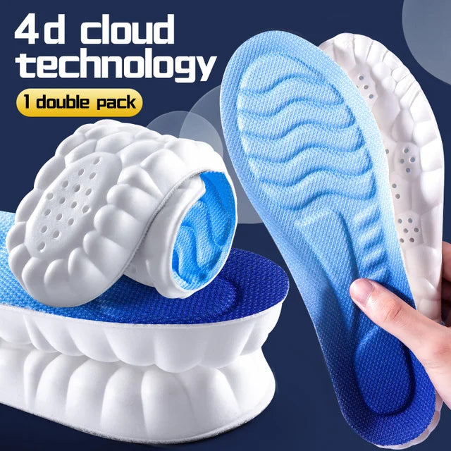 4D Massage Shoes Insoles Super Soft Latex Sports Insole for Feet Running Basket Shoe Sole Arch Support Orthopedic Inserts Unisex