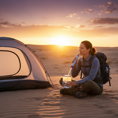 Outdoor Mini Water Filter Straw Camping Purification Portable Hiking Water Purifier for Survival or Emergency Supplies